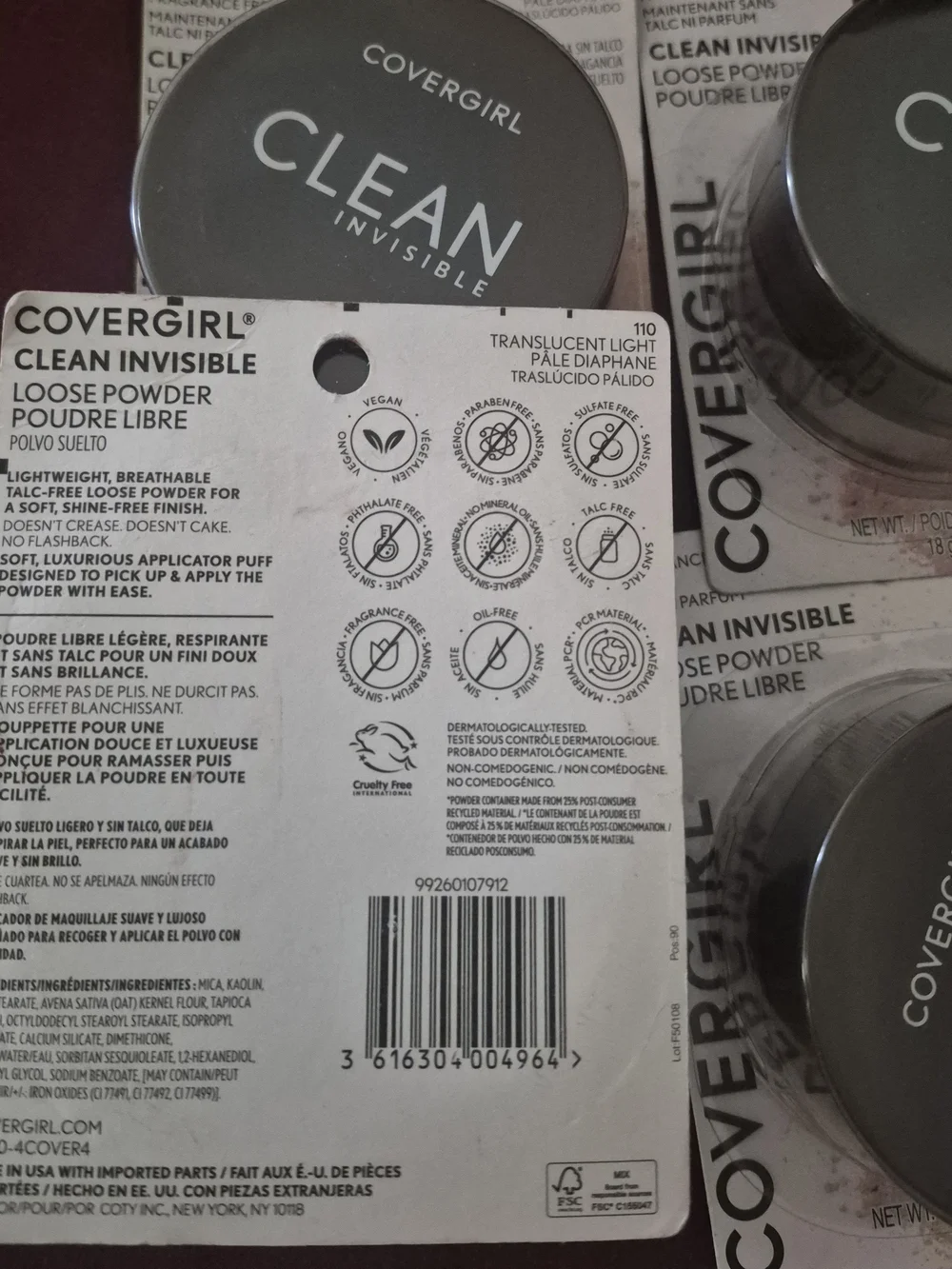 New 4 COVERGIRL Translucent Light Loose Face Powder